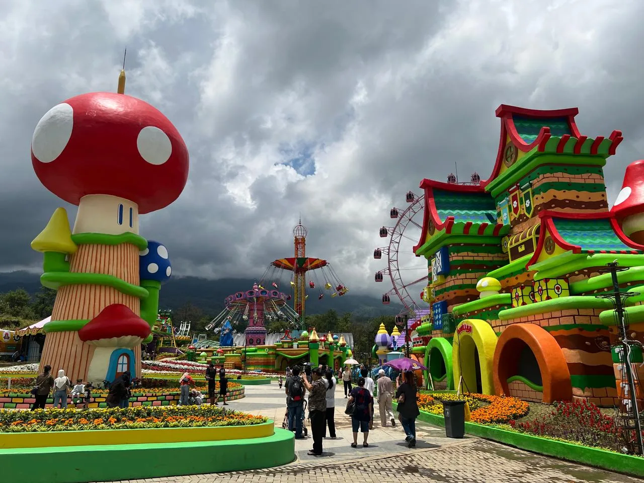 Ilustrasi Wisata Mikutopia Batu taman rekreasi jamur di Kota Batu